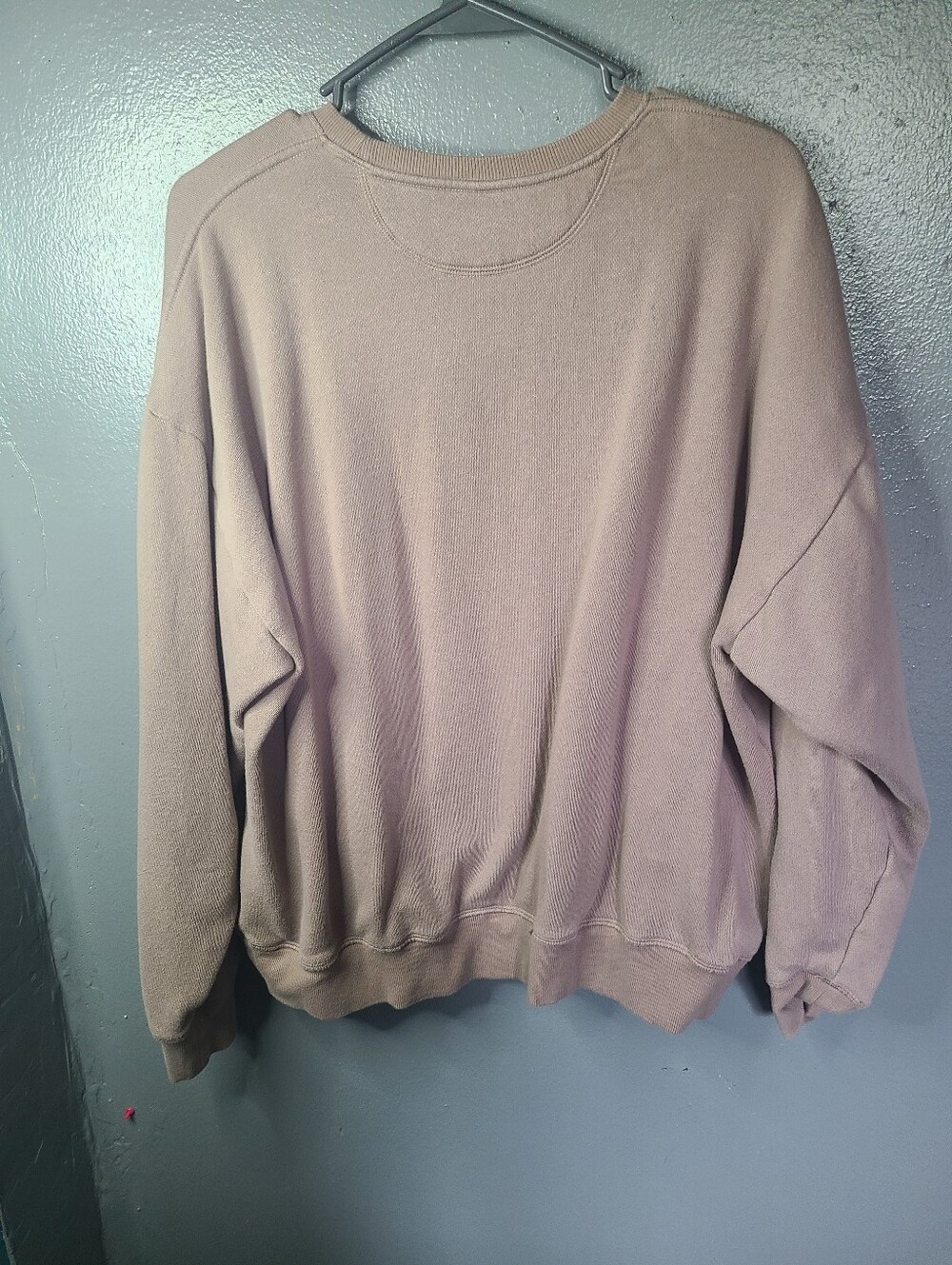 PINK Victoria's Secret Taupe Crewneck Sweatshirt with Chenille Patch - Picture 3 of 3